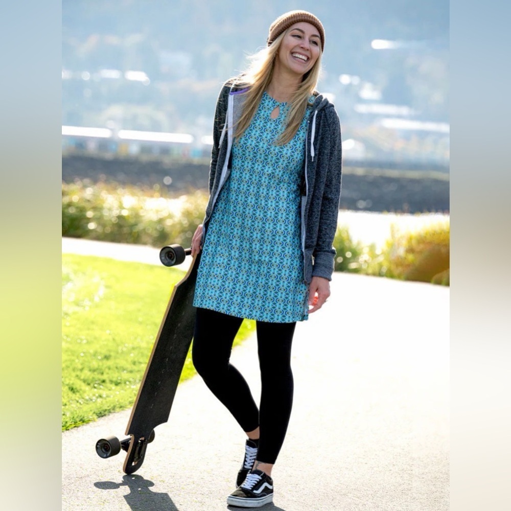 Nuu muu kiwi muu pattern hiking dress